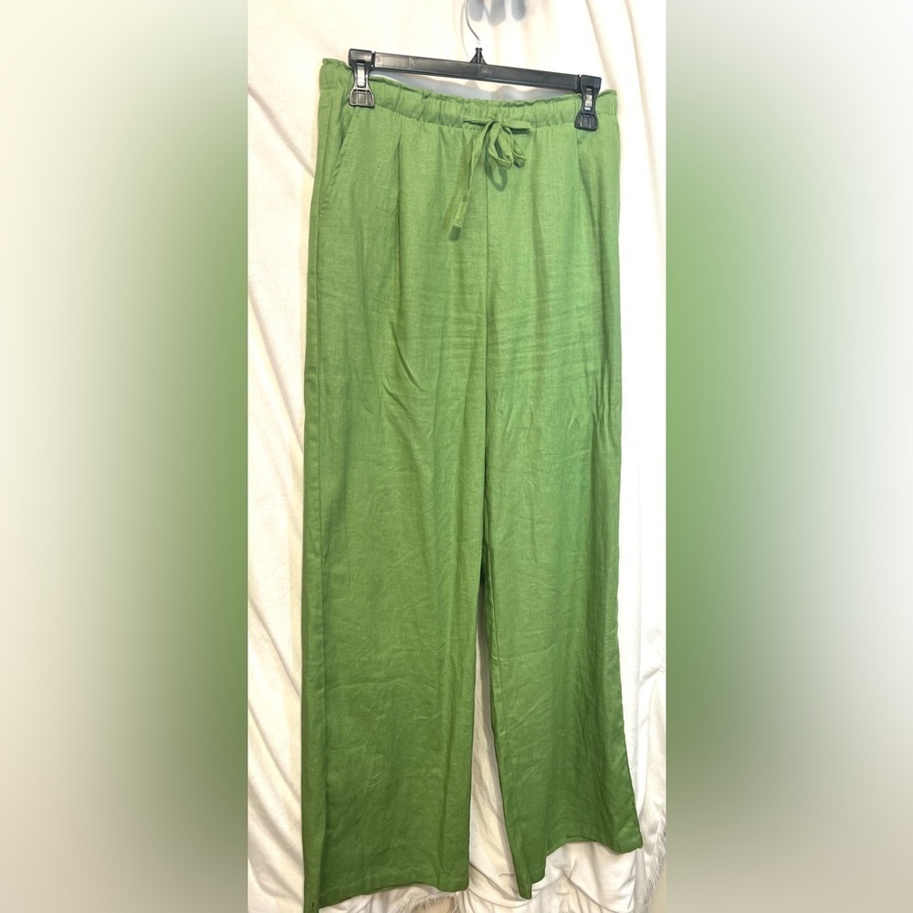 💚💚LOVE TREE GREEN LINEN PANTS-NWOT💚💚 - Picture 8 of 13